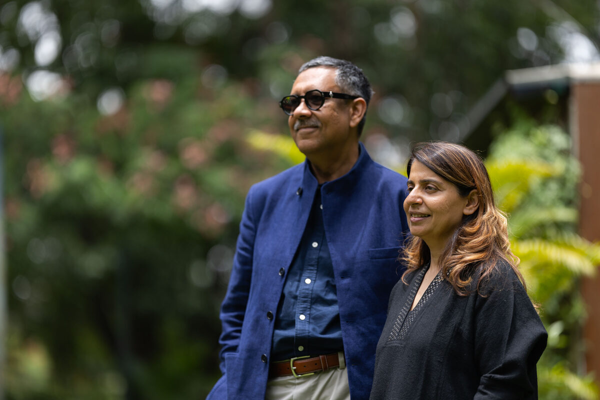 Shibanee and Kamal Sagar in their design environment